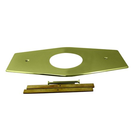 WESTBRASS One-Hole Remodel Plate for Mixet in Polished Brass D503-03